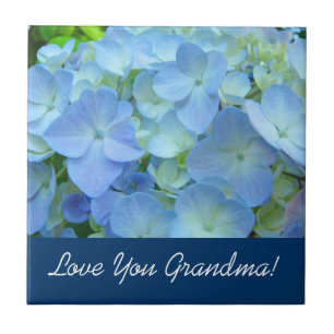 Love You Grandma! Christmas Gifts Tile art Floral