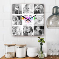 Love You Grandma Colourful Modern 8 Photo Collage