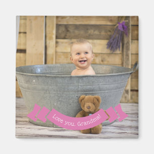 Love You Grandma Custom Instagram Baby Photo Magnet