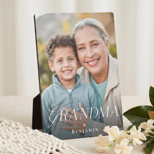 Love You Grandma Grandchild Photo Keepsake Gift Plaque