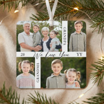 Love You Grandma Grandpa Grandkids Photo Collage