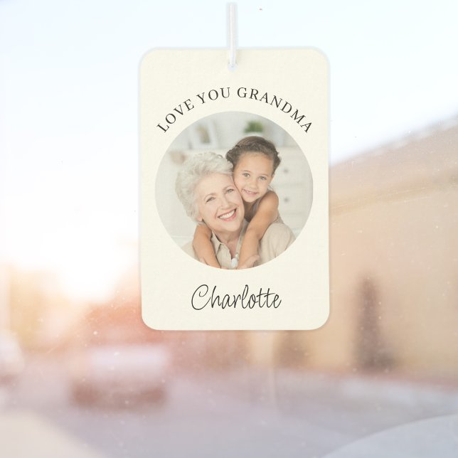 Love You Grandma Photo Car Air Freshener (Creator Uploaded)