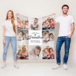 Love You Grandma Photo Collage Custom Text Gift Fleece Blanket<br><div class="desc">This personalised photo blanket is a perfect way to show love and appreciation for Grandma, featuring a beautiful photo collage. With space for eight photos, this cosy blanket captures unforgettable memories with grandchildren, making it a heartfelt keepsake that Grandma will adore. The centre includes a customisable message, adding a sweet,...</div>