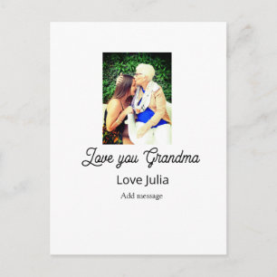 Love you Grandma photo name love message grandkids Postcard