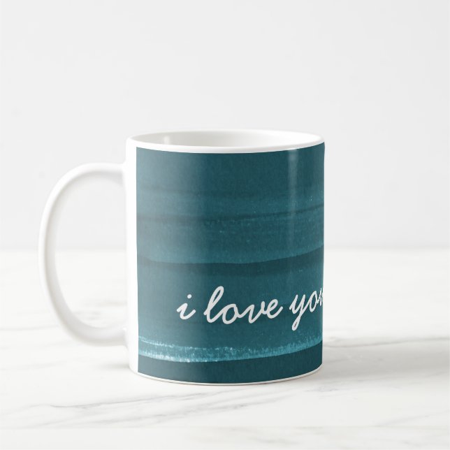 Love You Grandma Watercolor Personalised Photo Mug (Left)