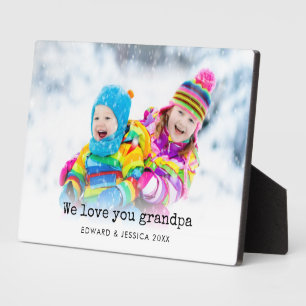 Love You Grandpa Custom Photo Plaque