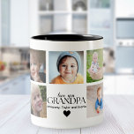 Love You Grandpa Cute Collage 9 Photos Two-Tone Coffee Mug<br><div class="desc">Diseño hermoso de Taza fotográfico personalizado, ideal para regalar al abuelo, incluye una plantilla de 9 fotos para que usted comparta con el abuelo la frase "te amo abuelo" y los nombres de los nietos. Consejo Importante de la foto: Recorta tus fotos en cuadrados antes de subir asegurando que el...</div>