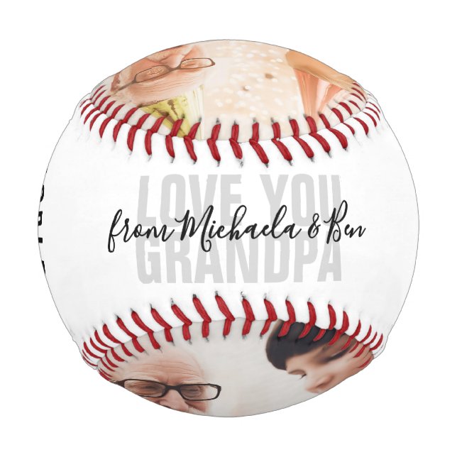 Love You Grandpa/Grampy/Other 2-Photo Baseball (Back)