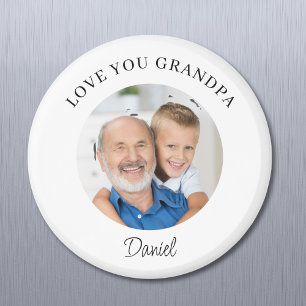 Love You Grandpa Keepsake Photo Magnet