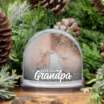 Love You Grandpa Modern Elegant Script 2 Photo Snowglobe<br><div class="desc">This custom photo snow globe for Grandpa makes a heartfelt and memorable gift for Father's Day, Grandpa's birthday, holidays, or any special occasion. The personalised snow globe features two cherished photos—one on each side—allowing you to showcase beloved memories and create a truly meaningful keepsake. The design includes the warm and...</div>