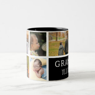 Love You Grandpa Photo Collage & Text Two-Tone Coffee Mug