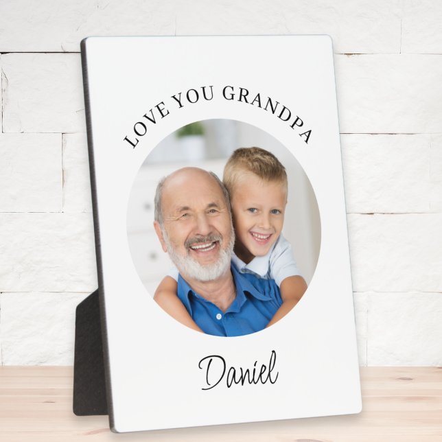 Love You Grandpa Photo Plaque (Creator Uploaded)