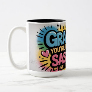 Love You Grandpa – Street Art Two-Tone Coffee Mug