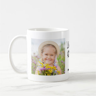 Love You Grandpa Two Photo Handwritten Text Coffee Mug