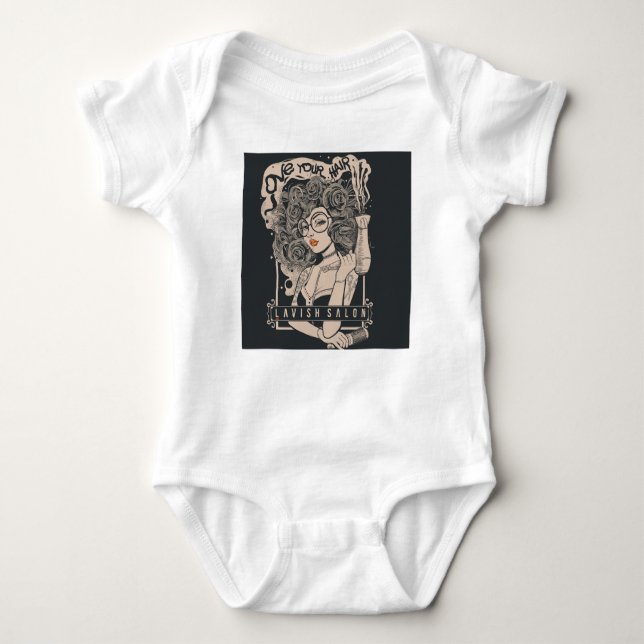 Love You Hair Lavish Salon Baby Bodysuit (Front)