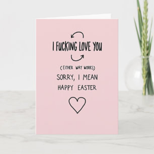 Love You Happy Easter Funny Card