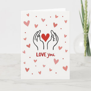 Love You Heart Hands Card