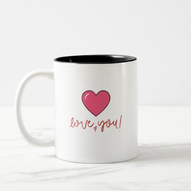 Love You Heart Mug (Left)