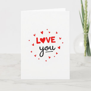 Love You Heart Simple Card