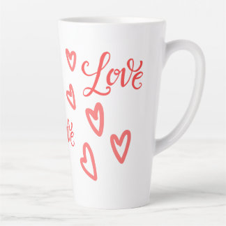Love You Heart-Themed Valentine's Latte Mug