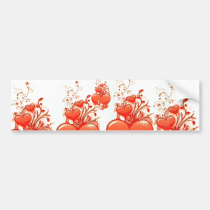 Love you heart valentine romantic love bumper sticker