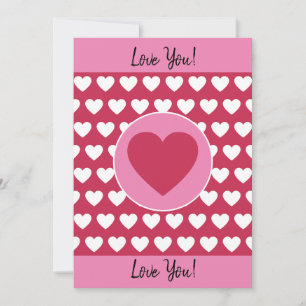 Love You! Hearts and Photo Valentine Holiday Card