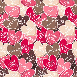 Love You Hearts  Holiday Postcard