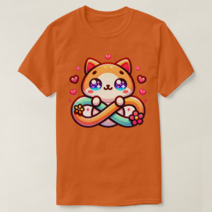 Love You Infinity Valentines Day Cat Shirt