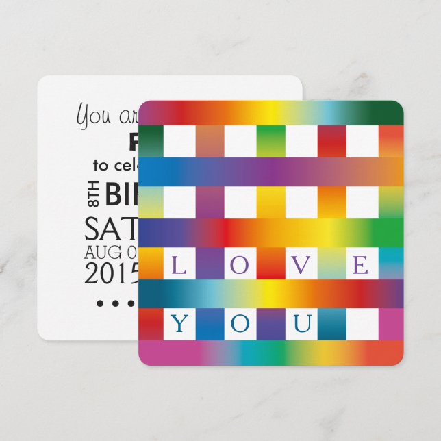 Love you invitation (Front/Back)
