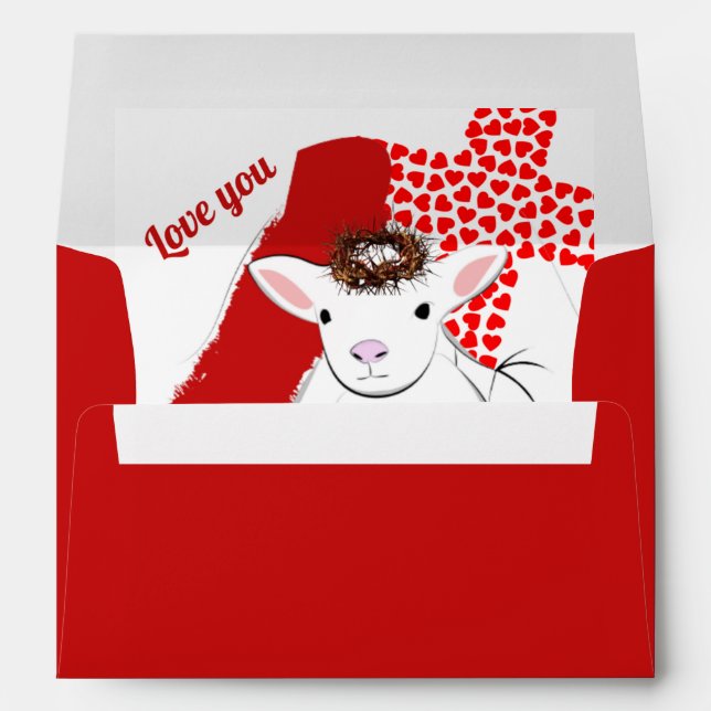 Love You Jesus Lamb Of God Matching Envelopes (Back (Bottom))