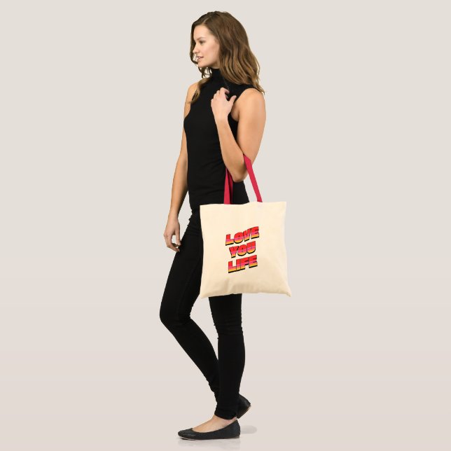 LOVE YOU LIFE TOTE BAG (Front (Model))