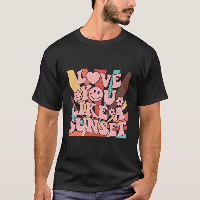 Love You Like A Aesthetic Words On Back T-Shirt (Front)