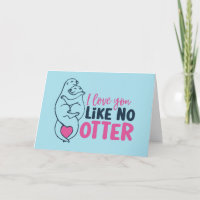 Love You Like No Otter Pun Funny Valentine's Day