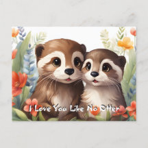Love You Like No Otter Pun Valentine
