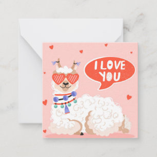 Love You Llama Card