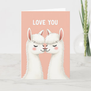 Love You Llama Kiss Card