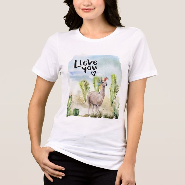Love You Llama Tri-Blend Shirt (Front)