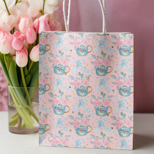 Love you lots mummy baby pink & blue theme medium gift bag