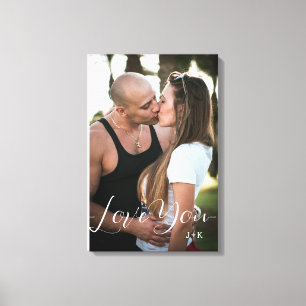 Love you, love couple canvas print