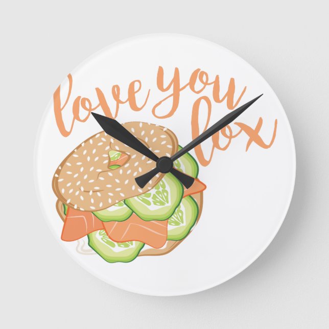 Love You Lox Round Clock (Front)