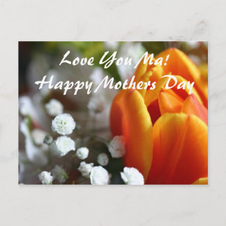 Love You Ma!Happy Mothers Day Postcard