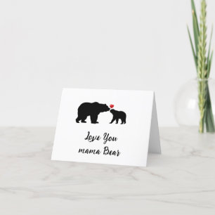 Love You mama Bear Holiday Card