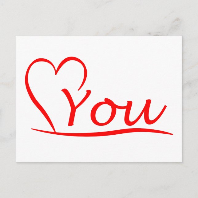 Love You, Mein Herz ist immer offen für dich Postcard (Front)