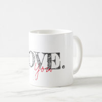 LOVE YOU Modern Typography Mum Dad Couple Kids