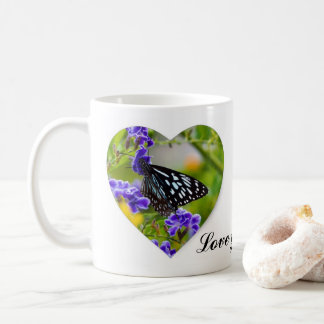 Love you Mom butterfly coffee mug