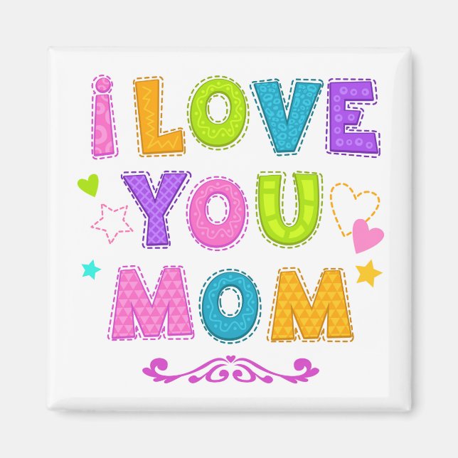 Love You Mom Magnet (Front)