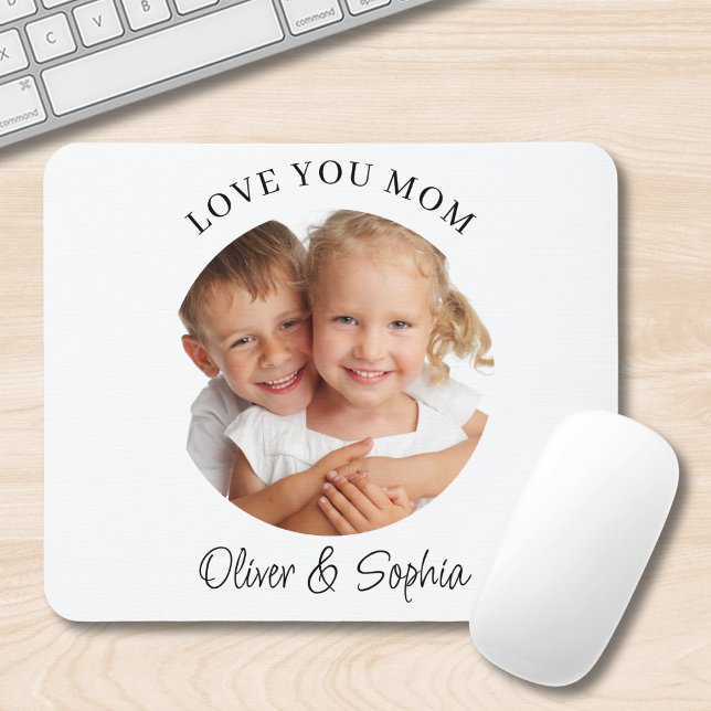 Love You Mom Mother's Day Photo  Mouse Pad (Creator Uploaded)