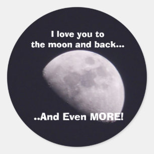 Love you MOON stickers
