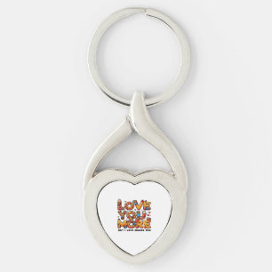 Love You More And Snacks Too Funny Foodie Playful  Key Ring