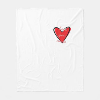 Love You More Creative Minimal Style Fleece Blanket